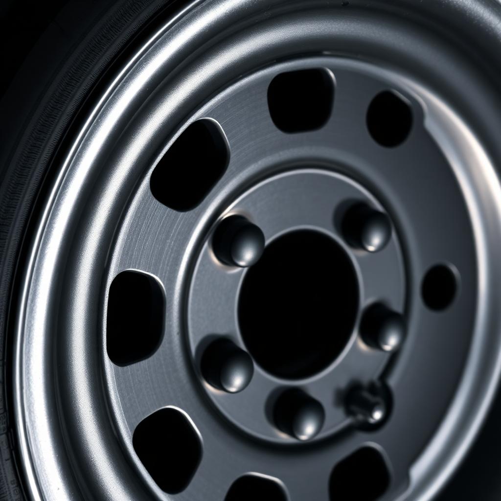 Steel wheel rim — after laser cleaning
