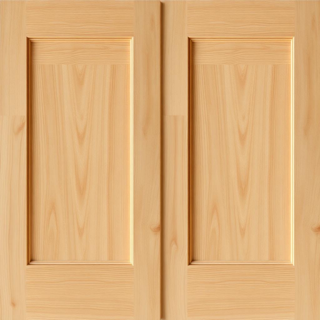 Wooden door — after laser cleaning