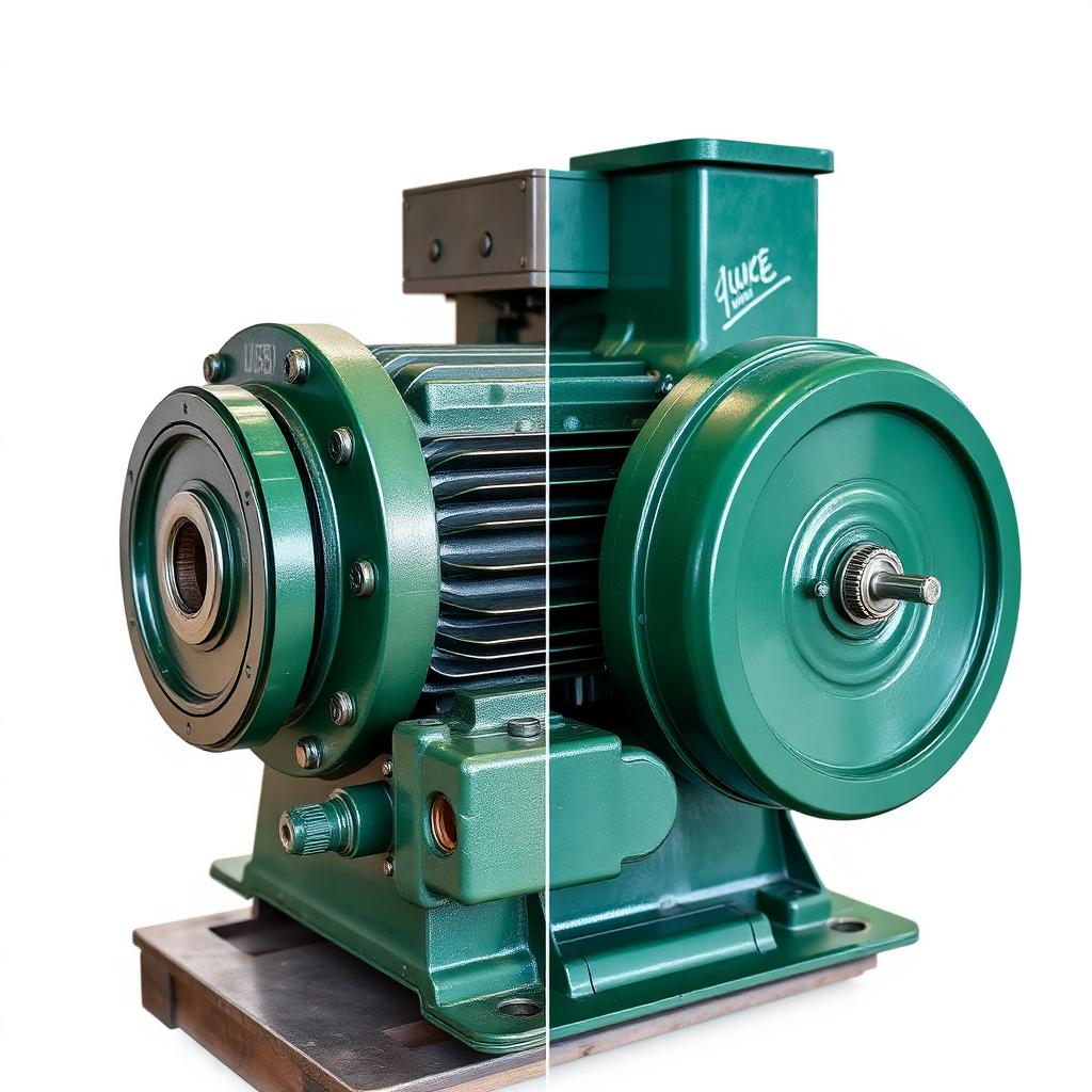 Industrial motor — after laser cleaning
